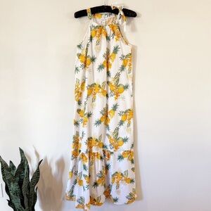 Floral Maxi Dress in Yellow and White